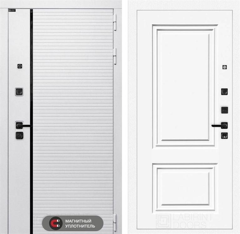 Входная белая дверь Лабиринт ROYAL 26 Эмаль - RAL-9003 43524