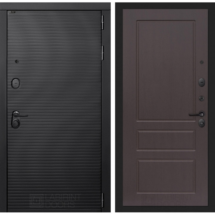 Входная металлическая дверь Лабиринт VOLCANO 03 - Орех премиум 43592