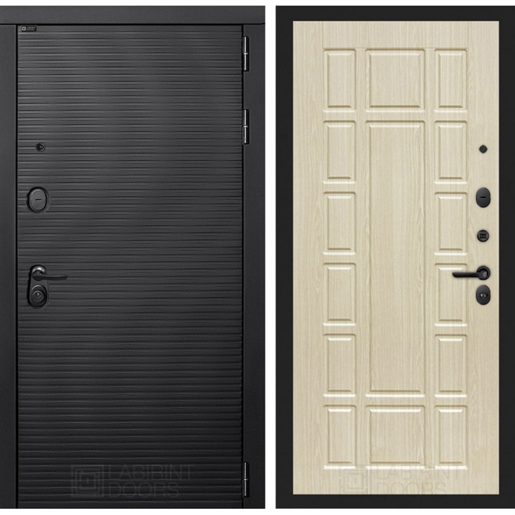 Входная металлическая дверь Лабиринт VOLCANO 12 - Беленый дуб 43616