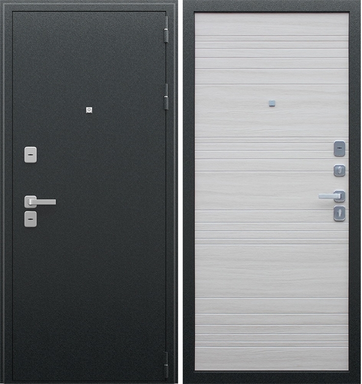 Входная металлическая дверь АСД Next 1 Антик Серебро | Акация светлая 7216