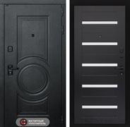 Входная металлическая дверь Лабиринт GRAND 01 - Венге, стекло белое 42246