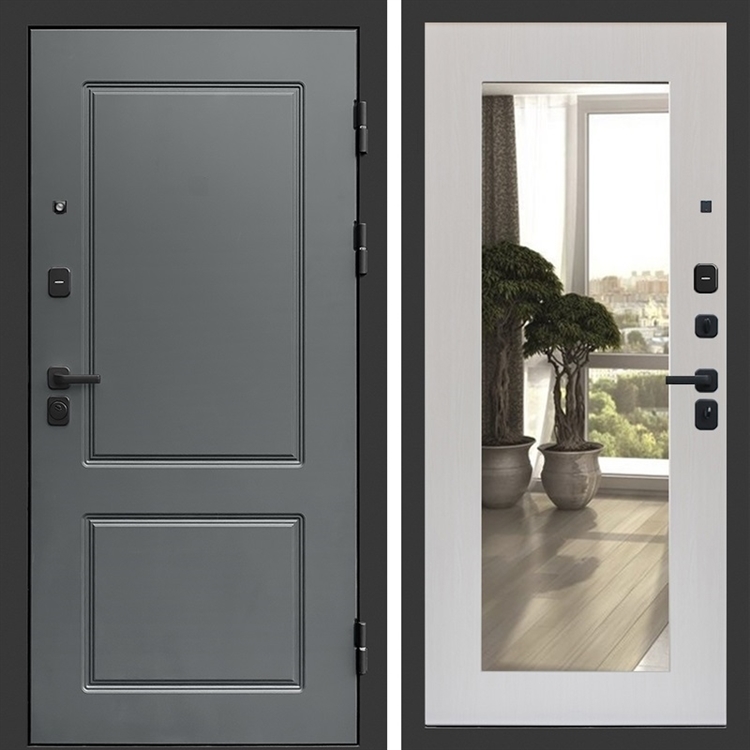 Входная металлическая дверь ВЕРОНА фл-251 с зеркалом Лиственница 46953