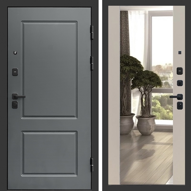 Входная дверь ВЕРОНА фл-252 с зеркалом Слоновая кость 47083