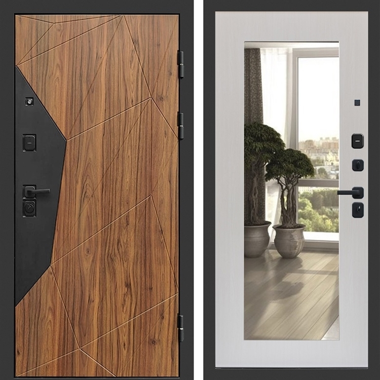 Входная металлическая дверь Авангард фл-251 с зеркалом Лиственница 46808