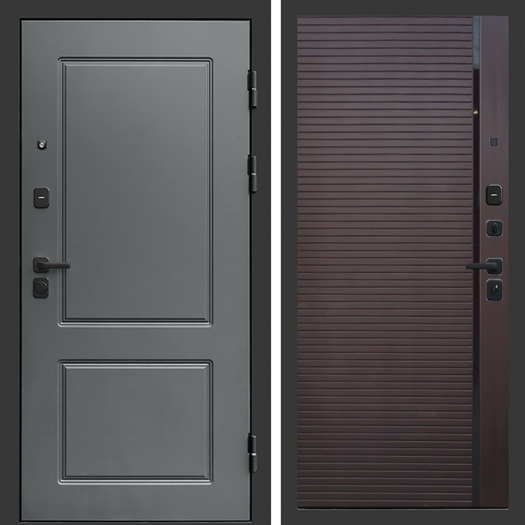 Входная дверь ВЕРОНА фл-248 Шоколад, черная вставка 47080