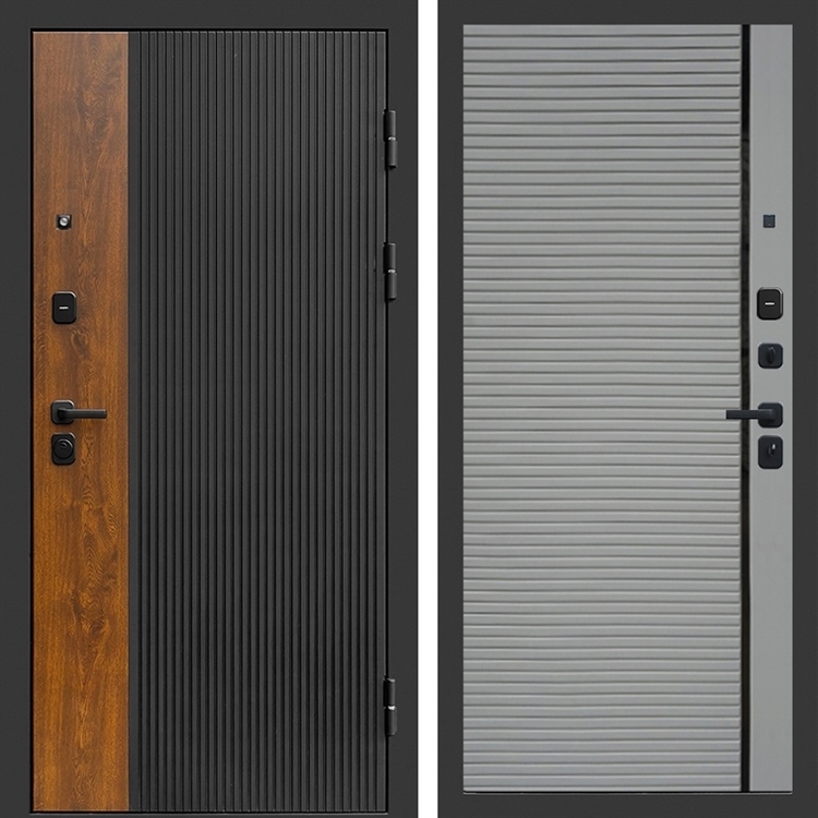 Входная дверь Престиж black фл-248 Грей софт, черная вставка 47397