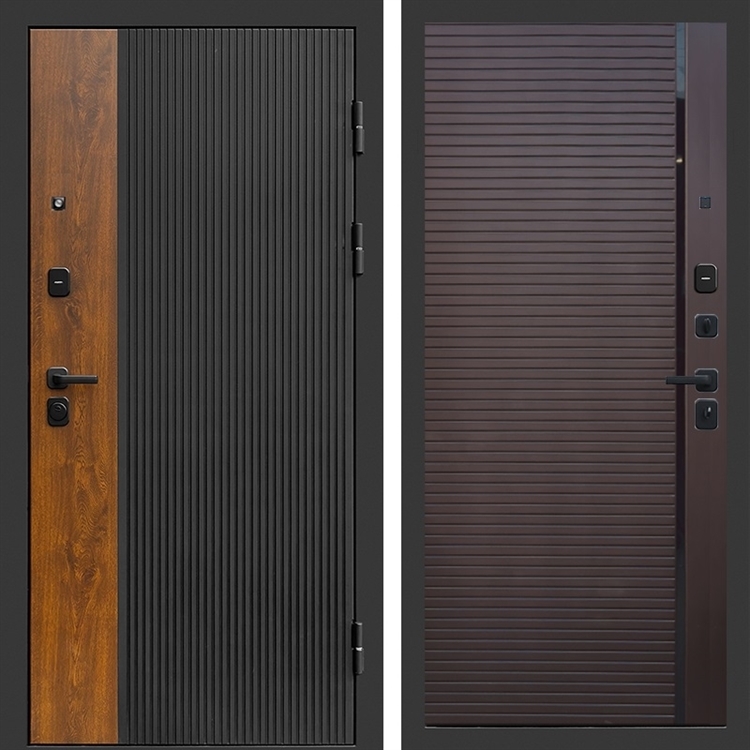 Входная дверь Престиж black фл-248 Шоколад, черная вставка 47398