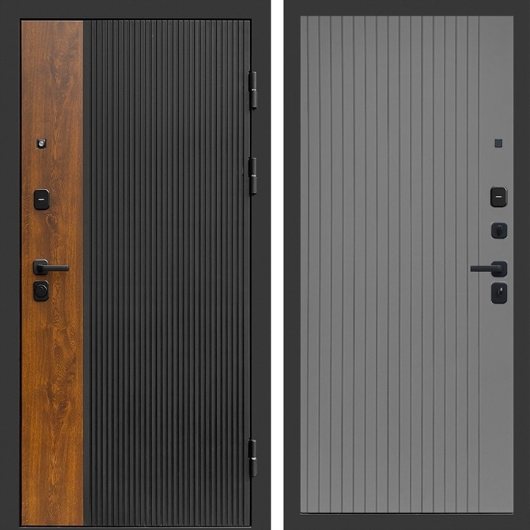 Входная дверь Престиж black фл-288 Грей софт 47408