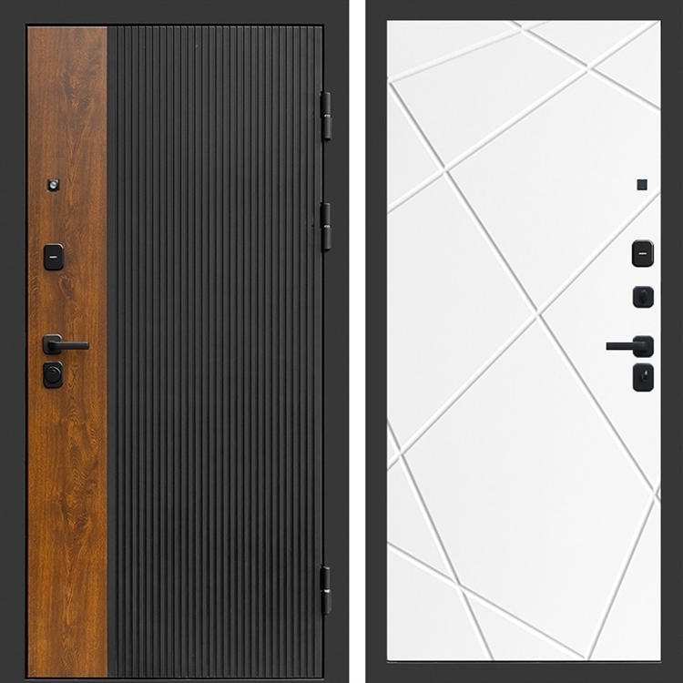 Входная дверь Престиж black фл-247 Белый матовый 47382