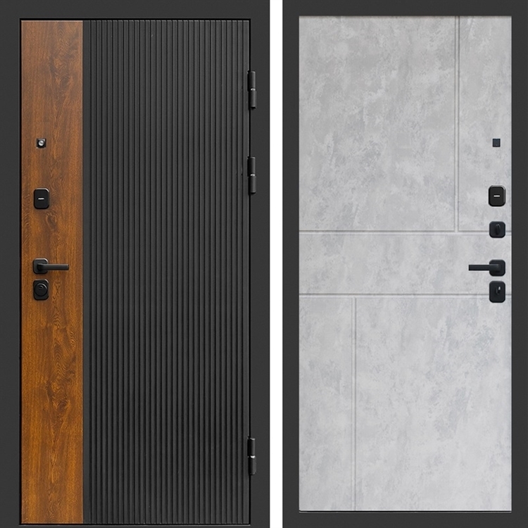 Входная дверь Престиж black фл-246 Бетон светлый 47378