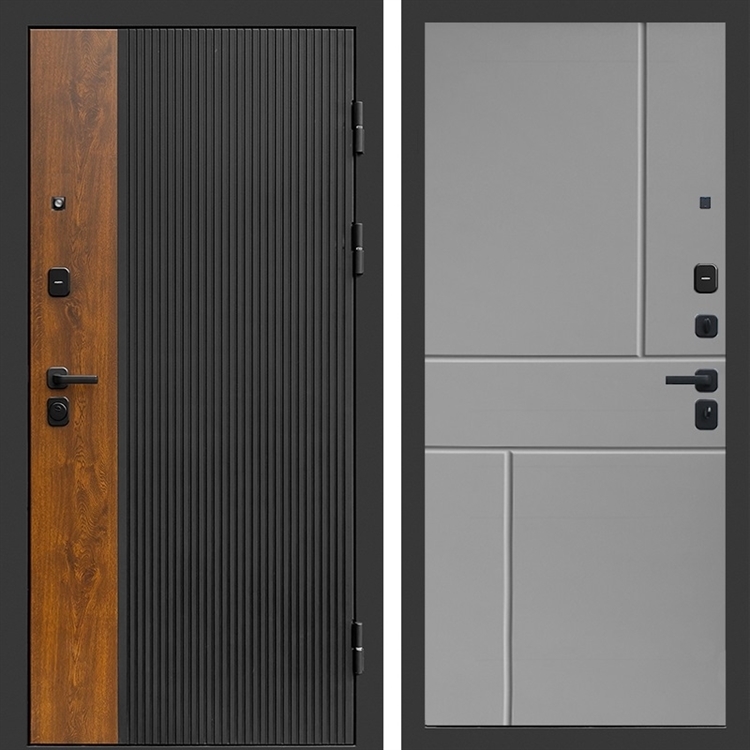 Входная дверь Престиж black фл-246 Грей софт 47395