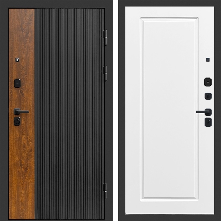 Входная дверь Престиж black фл-543 Белый софт 47411