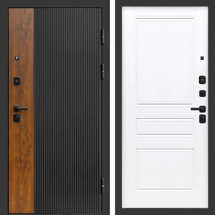 Входная дверь Престиж black фл-243 Белый матовый 47360