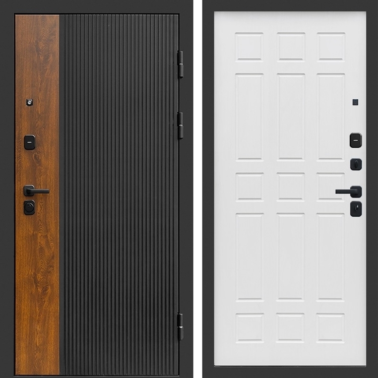 Входная дверь Престиж black фл-244 Белое дерево 47371