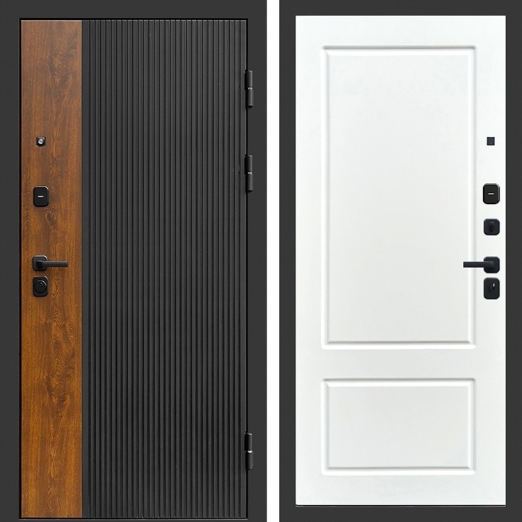 Входная дверь Престиж black фл-643 Белый софт 47419