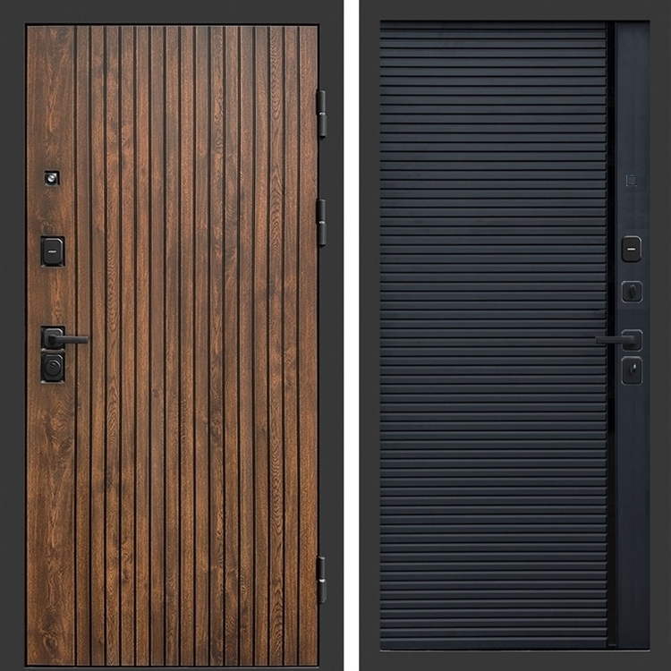 Входная дверь ТВИСТ фл-248 Черный кварц, вставка черный молдинг 47452