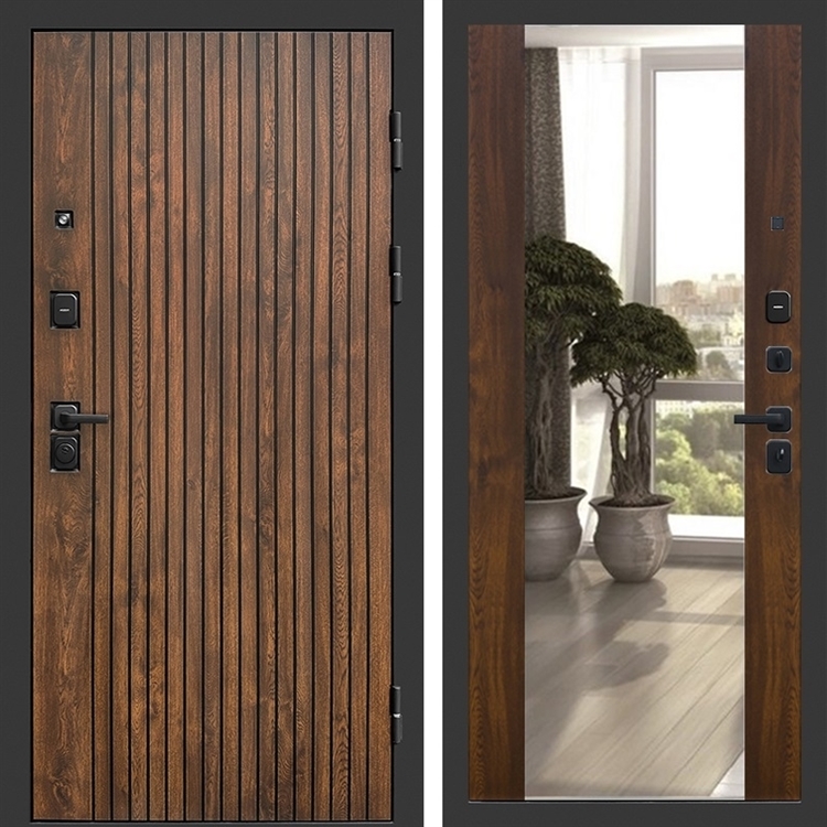 Входная дверь ТВИСТ фл-252 с зеркалом Дуб 47460