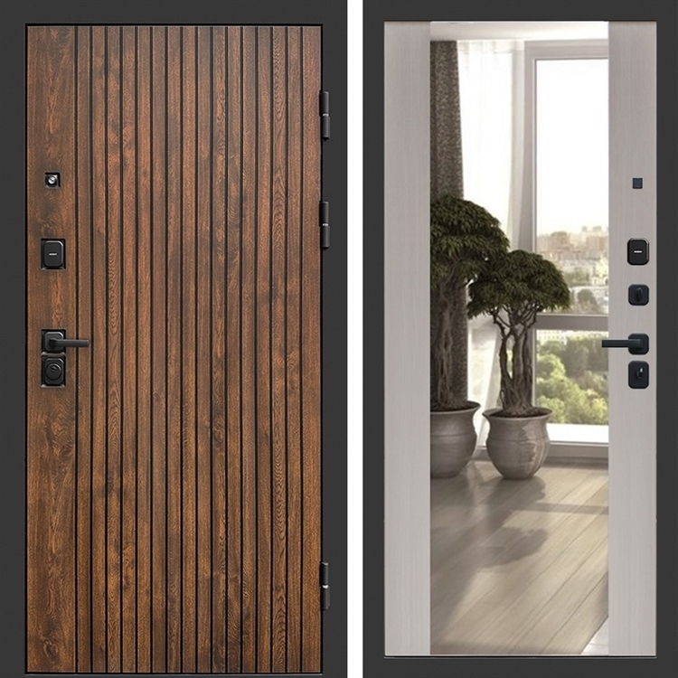 Входная дверь ТВИСТ фл-252 с зеркалом Лиственница 47461