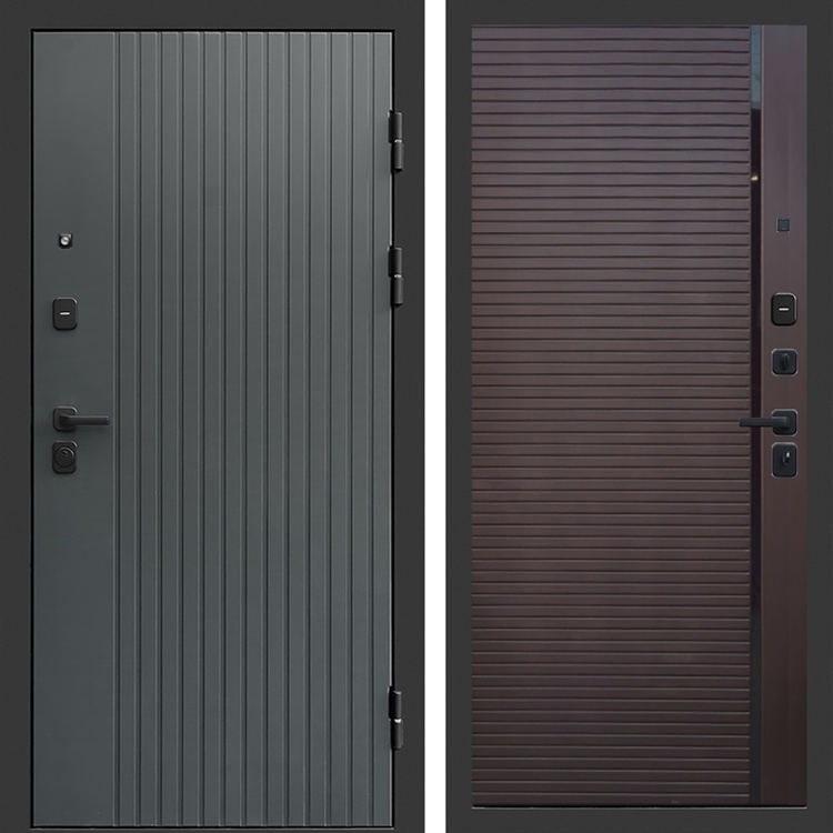 Входная дверь Гермес фл-248 Шоколад, черная вставка 47534