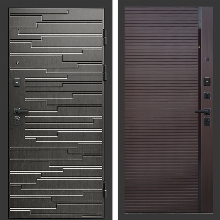 Входная дверь Ривьера фл-248 Шоколад, черная вставка 47603