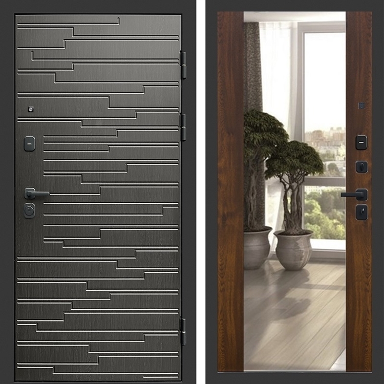 Входная дверь Ривьера фл-252 с зеркалом Дуб 47597