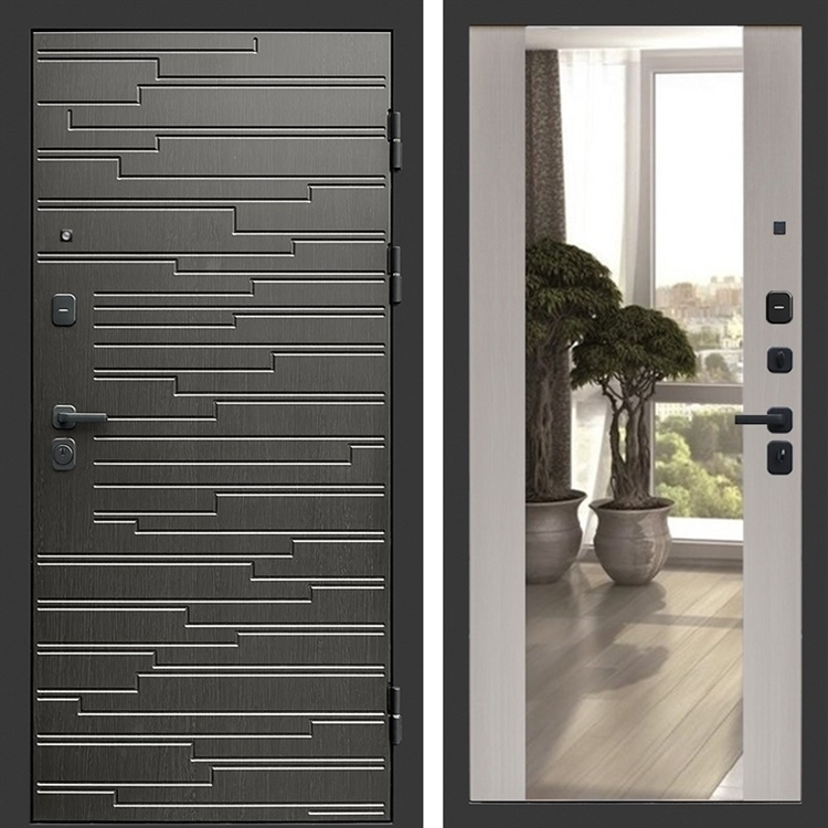 Входная дверь Ривьера фл-252 с зеркалом Лиственница 47598