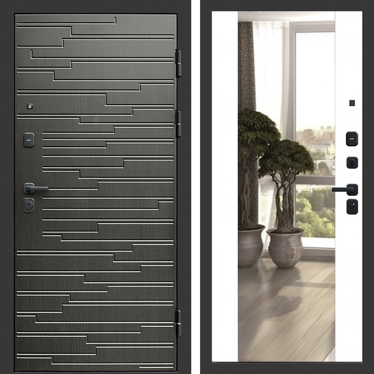 Входная дверь Ривьера фл-252 с зеркалом Белый матовый 47599