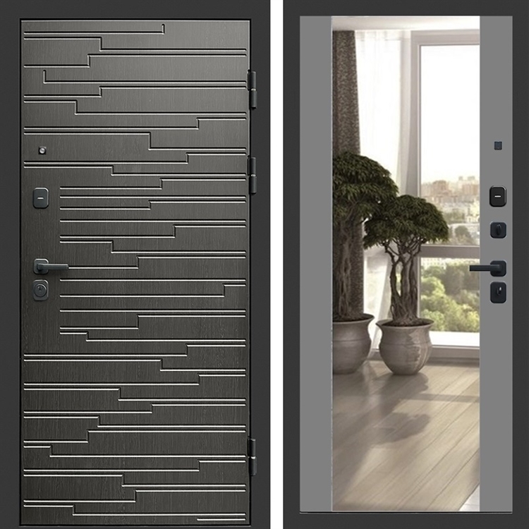 Входная дверь Ривьера фл-252 с зеркалом Грей софт 47605