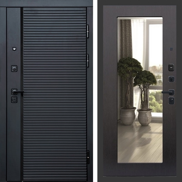 Входная металлическая дверь Феррони фл-251 с зеркалом Венге 47729