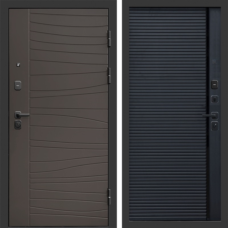 Входная дверь Сицилия фл-248 Черный кварц, вставка черный молдинг 47793