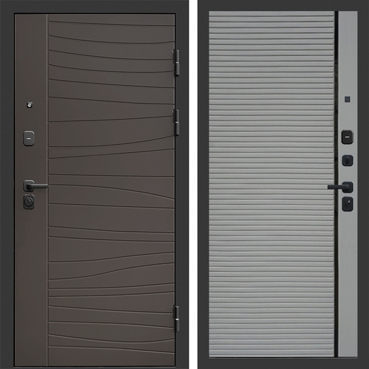 Входная дверь Сицилия фл-248 Грей софт, черная вставка 47806