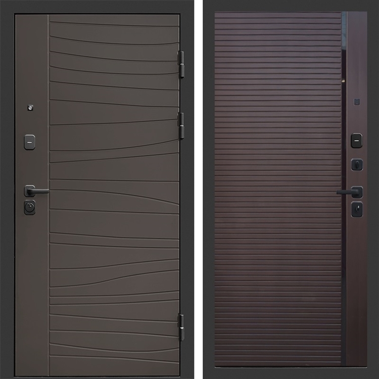 Входная дверь Сицилия фл-248 Шоколад, черная вставка 47807