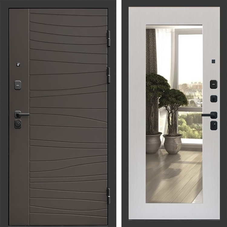 Входная дверь Сицилия фл-251 с зеркалом Лиственница 47796