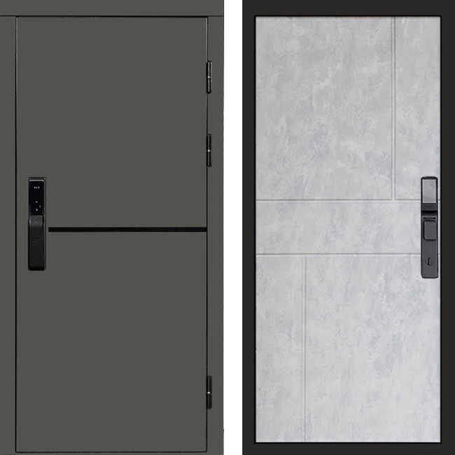 Входная дверь Тренд Green Горизонт 48720