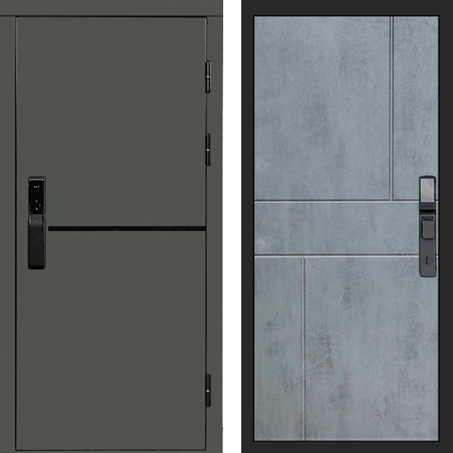 Входная дверь Тренд Green Горизонт 48721