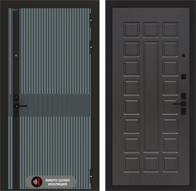 Входная металлическая дверь Лабиринт ISSIDA 04 - Венге 48803