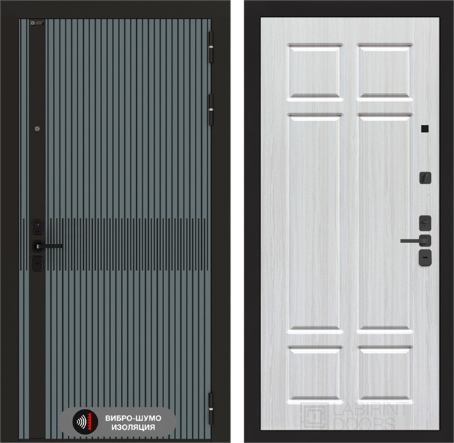 Входная металлическая дверь Лабиринт ISSIDA 08 - Кристалл вуд 48808