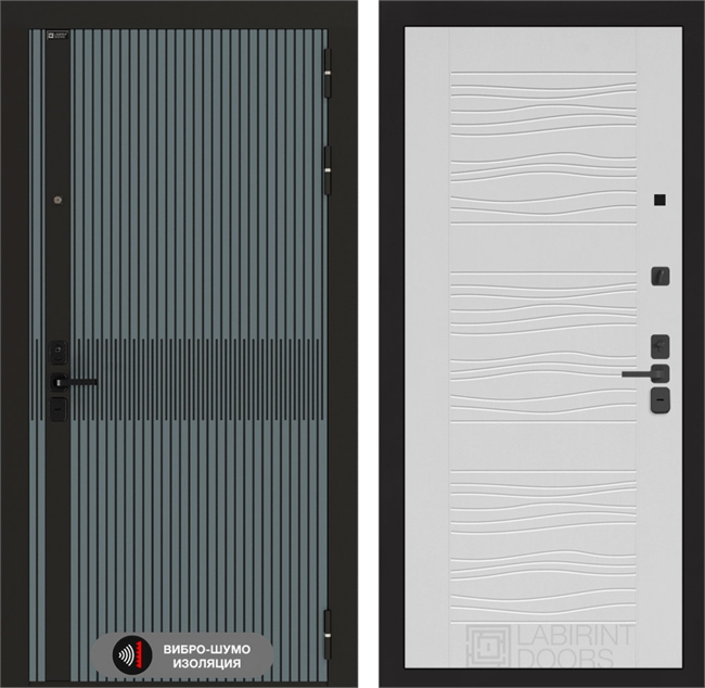 Входная металлическая дверь Лабиринт ISSIDA 06 - Белое дерево 48814