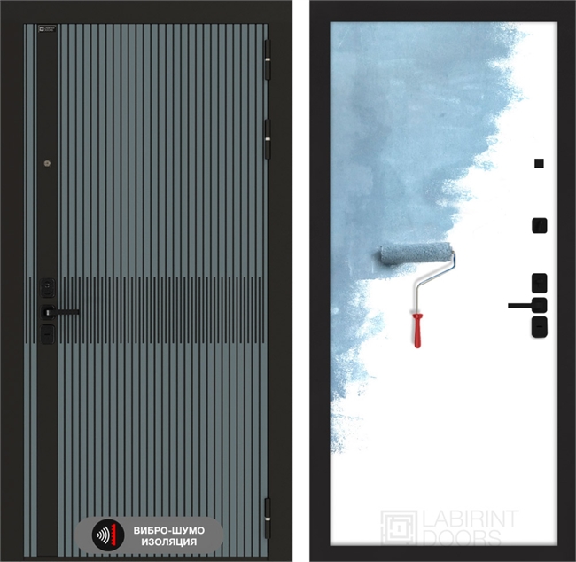 Входная металлическая дверь Лабиринт ISSIDA 28 - Грунт под покраску 48800