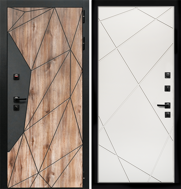 Входная дверь Интеко Авангард Лучи Белый мат 48945