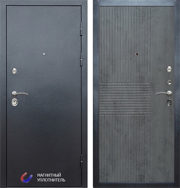 Входная металлическая дверь АСД Мастино бетон темный 49022