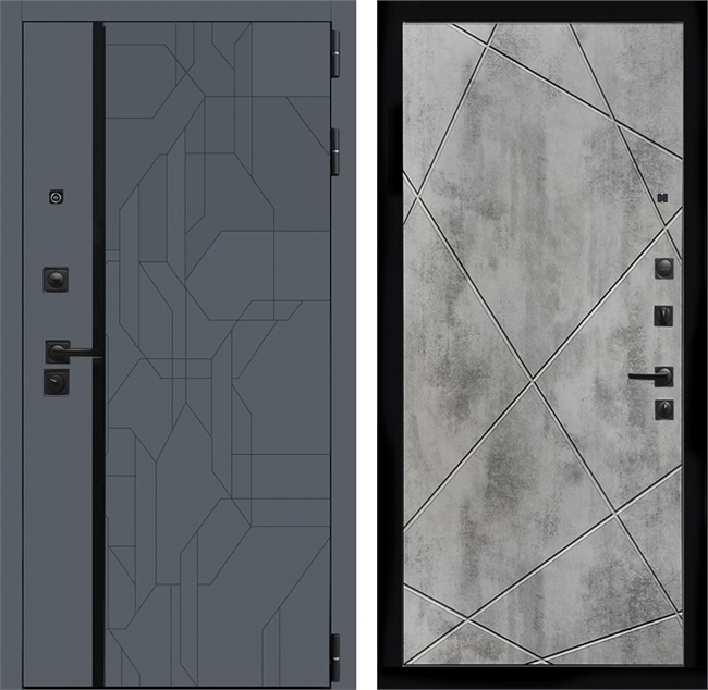 Входная дверь Интеко Верона Лучи Бетон светлый 48918