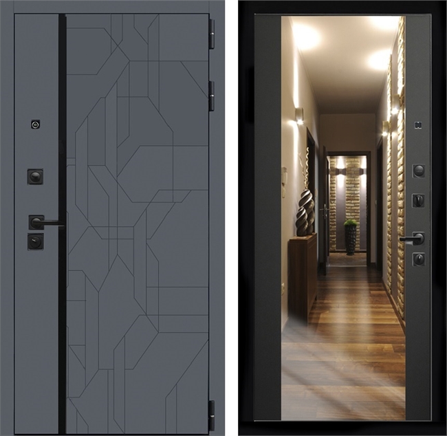 Входная дверь Интеко Верона сб-16 Венге - с зеркалом 48930