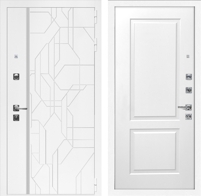 Входная дверь Интеко Верона Белый мат фл-117 Белый мат 49038