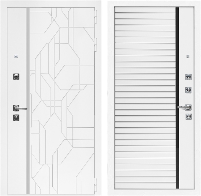 Входная дверь Интеко Верона Белый мат панель Агат Белый мат 49041