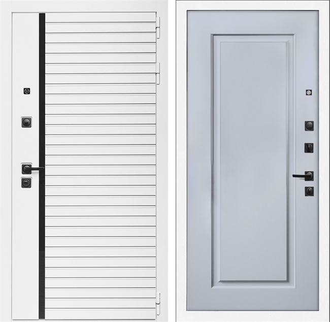 Входная дверь Интеко АГАТ Белая фл-119 Силк маус 49055