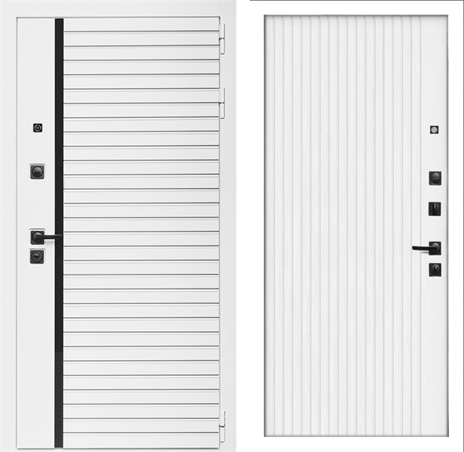 Входная дверь Интеко АГАТ Белая Вертикаль Белый мат 49057
