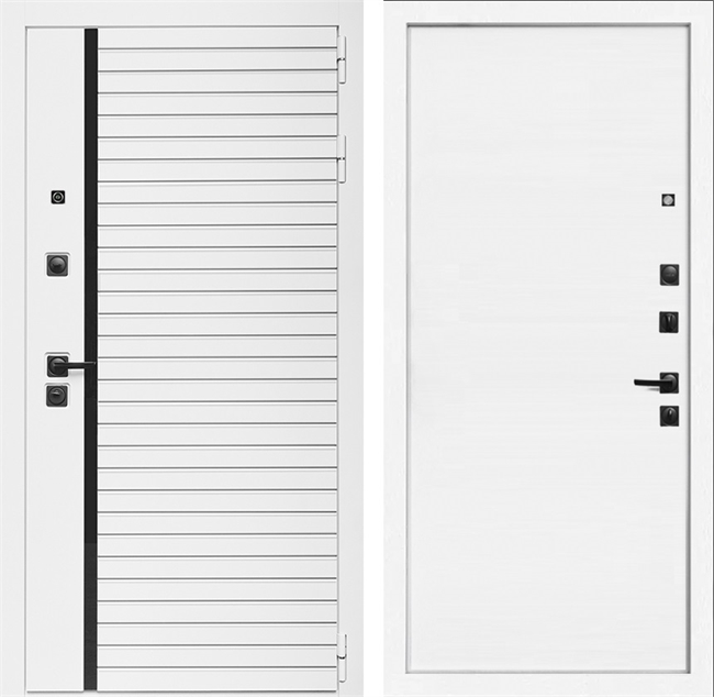 Входная дверь Интеко АГАТ Белая гладкая Белый мат 49060