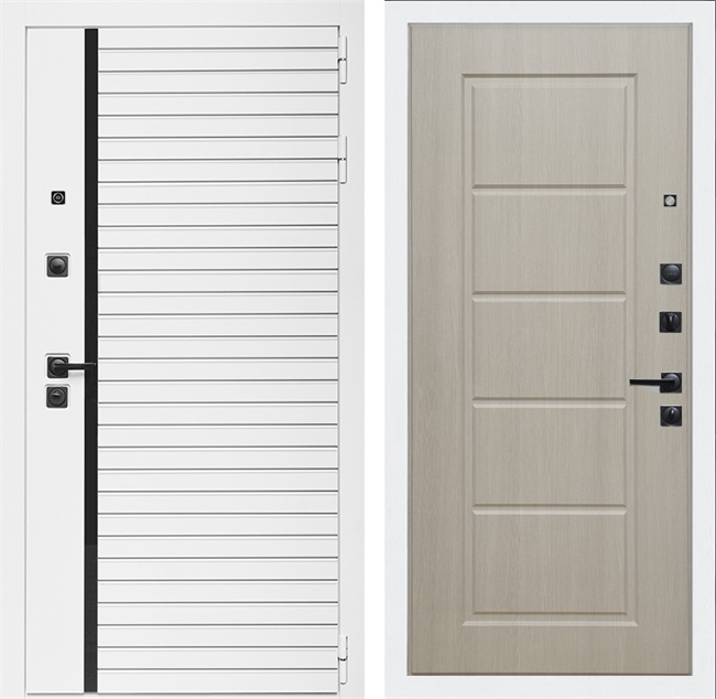 Входная дверь Интеко АГАТ Белая фл-39 Эко дуб 49061