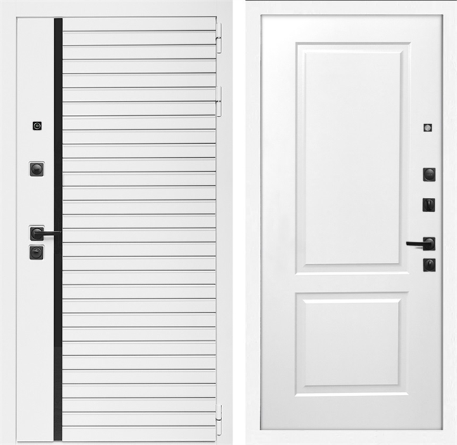 Входная дверь Интеко АГАТ БелаяБелая фл-117 Белый мат 49066